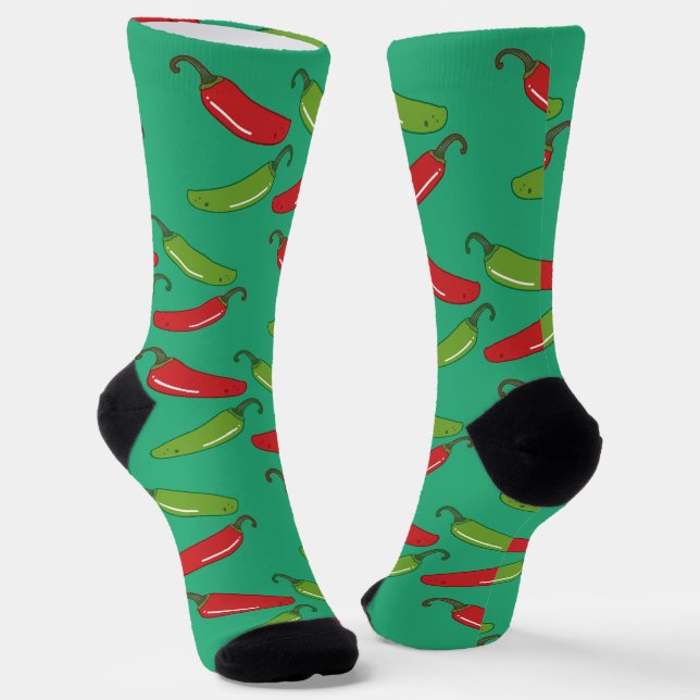 Serrano Peppers Socks (Angled)