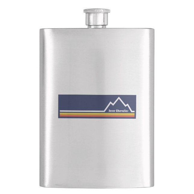 Serre Chevalier France Hip Flask (Front)