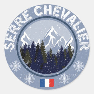 Serre Chevalier Ski Resort Classic Round Sticker
