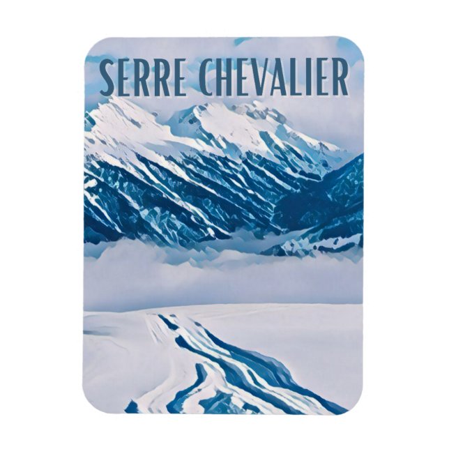 Serre Chevalier Station de ski Magnet (Vertical)