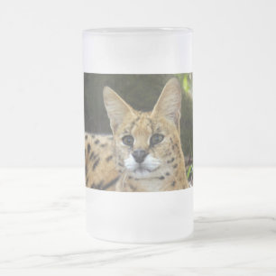 serval 015 frosted glass beer mug