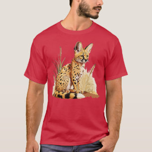Serval African Wildcat Grass Serval Cat Wild Cat A T-Shirt