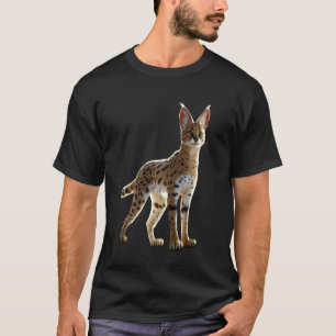 Serval Big Cat Africa Savannah Leopard Cat Cute Se T-Shirt