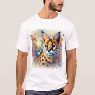 Serval Majesty 020924AREF115 - Watercolor T-Shirt