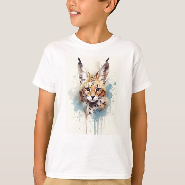Serval Watercolor T-Shirt (Front)