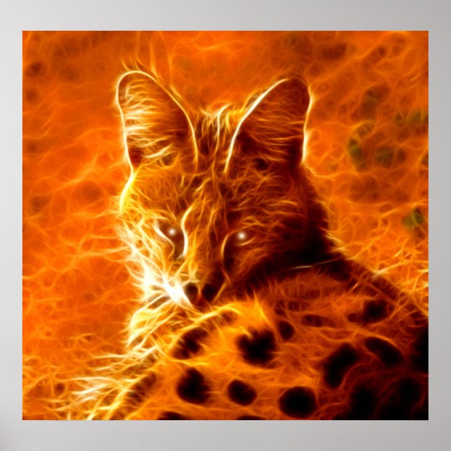 *Serval* Wild Spirit Cat Poster Print (Front)