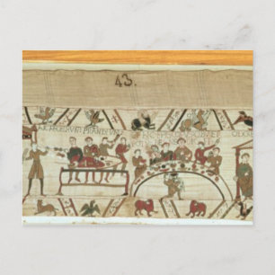 Servants preparing a banquet for William I Postcard