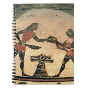 Servants Preparing Food for a Symposium, detail fr Notebook