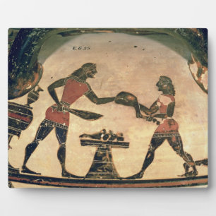 Servants Preparing Food for a Symposium, detail fr Plaque