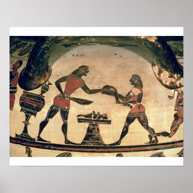 Servants Preparing Food for a Symposium, detail fr Poster (Front)