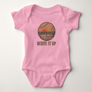 Serve It Up Retro Tennis Baby Bodysuit