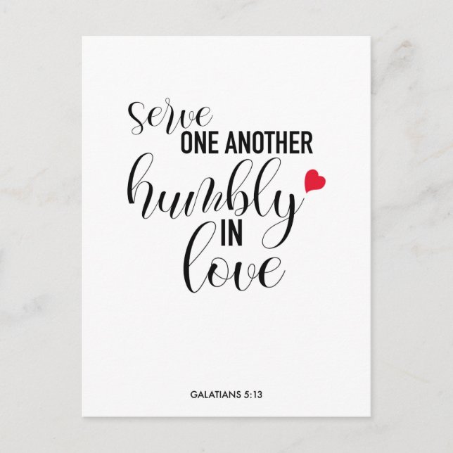 ‘Serve One Another’ Quote Postcard (Front)