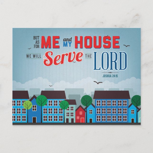 Serve the Lord Mousepad - Joshua 24:15 Bible Verse Postcard (Front)