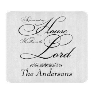Serve the Lord personalised Cutting Board