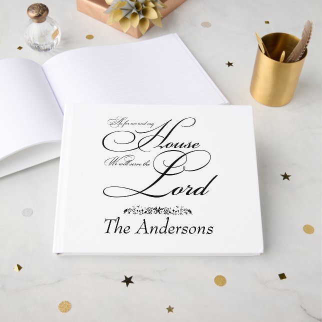 Serve the Lord personalised  Guest Book (Front Open)