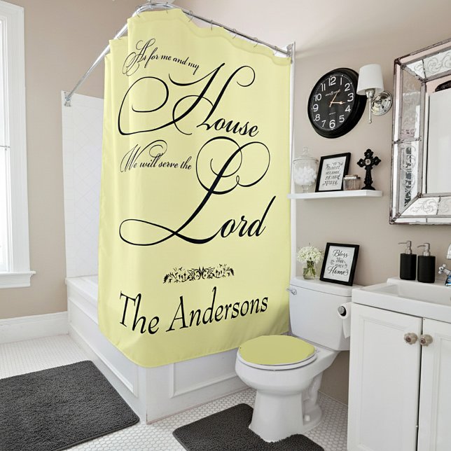 Serve the Lord personalised  Shower Curtain (Creator Uploaded)