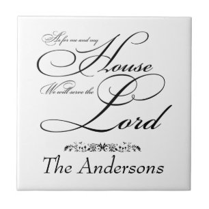 Serve the Lord personalised  Tile