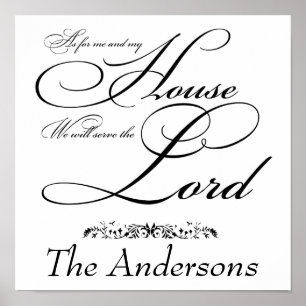 Serve the Lord personalized Poster