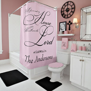Serve the Lord personalized Shower Curtain