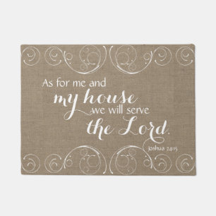 Serve the Lord Rustic Doormat