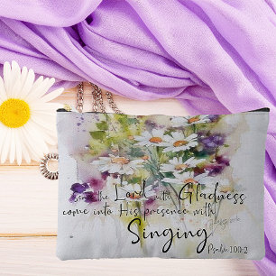 Serve the Lord with gladness floral Accessory Pouch