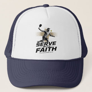 Serve With Faith Christian Pickleball Trucker Hat
