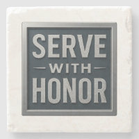 Serve With Honour™ LDS Stone Coaster