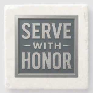 Serve With Honour™ LDS Stone Coaster