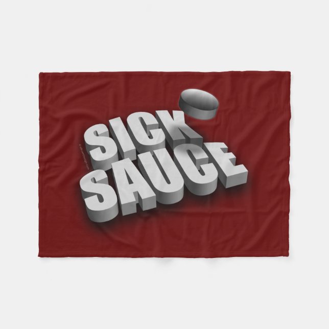 Serves Sick Sauce (Hockey) Fleece Blanket (Front (Horizontal))