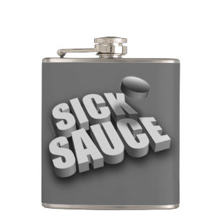 Serves Sick Sauce (Hockey) Hip Flask