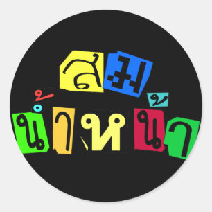 Serves You Right! ☆ Som Nam Naa in Thai Language ☆ Classic Round Sticker