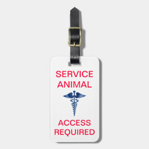 Service Animal ID - Access Required - With Medical Luggage Tag