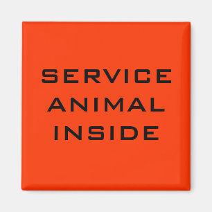 Service Animal Inside Door Magnet