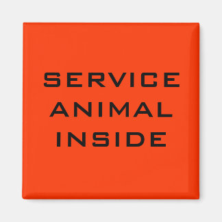 Service Animal Inside Door Magnet