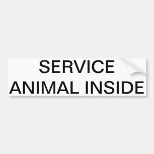 Service Animal Inside Sticker