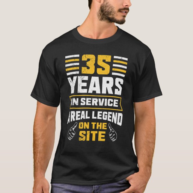 Service Anniversary 35 Years Of Work Colleague 2 T-Shirt (Front)