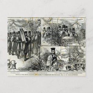 Service at the Jewish Synagogue Postcard