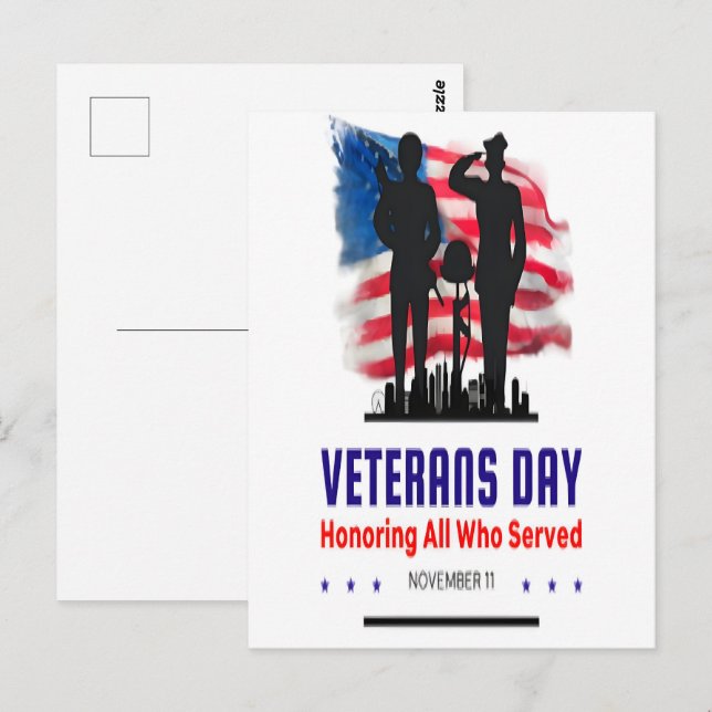 Service Beyond Self—Thank You, Veterans Postcard (Front/Back)