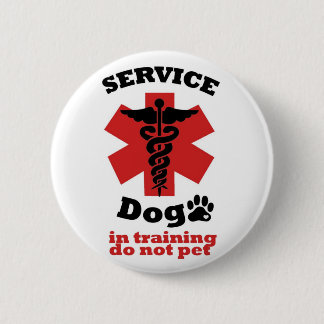 Service Dog 6 Cm Round Badge