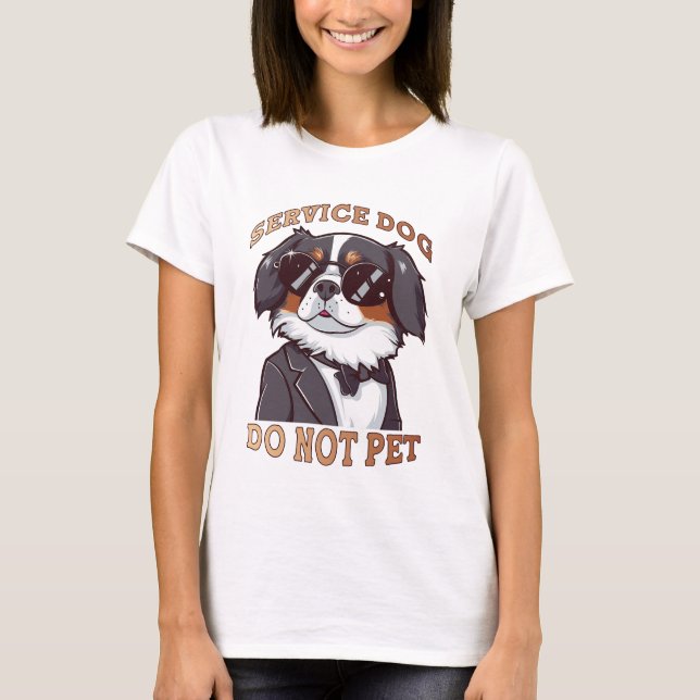 Service Dog Do Not Pet Funny T-Shirt (Front)