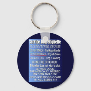 Service Dog Etiquette Key Ring