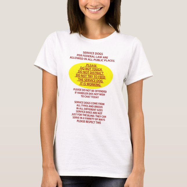 Service Dog Etiquette T-Shirt (Front)