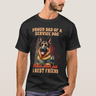 Service Dog German Shepherd Proud Dad Of A Service T-Shirt