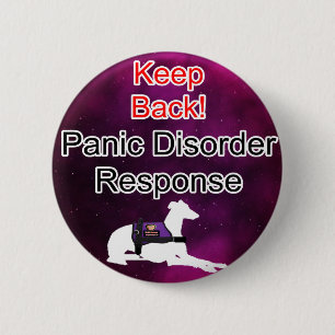 Service Dog Helpers Purple Space 6 Cm Round Badge