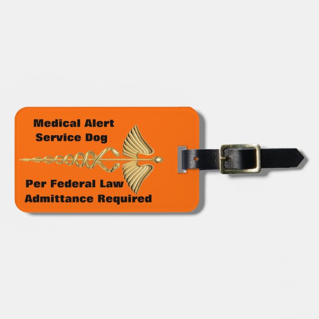 Service Dog ID Luggage Tag (Front Horizontal)
