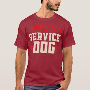Service Dog Love Service Animal Dog Training T-Shirt