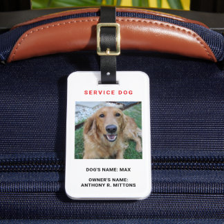 Service Dog Luggage Tag