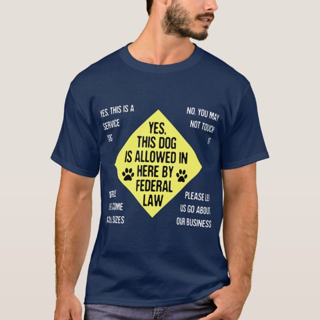 Service Dog Owner Law  Cute Service Animal Owner T-Shirt (Front)