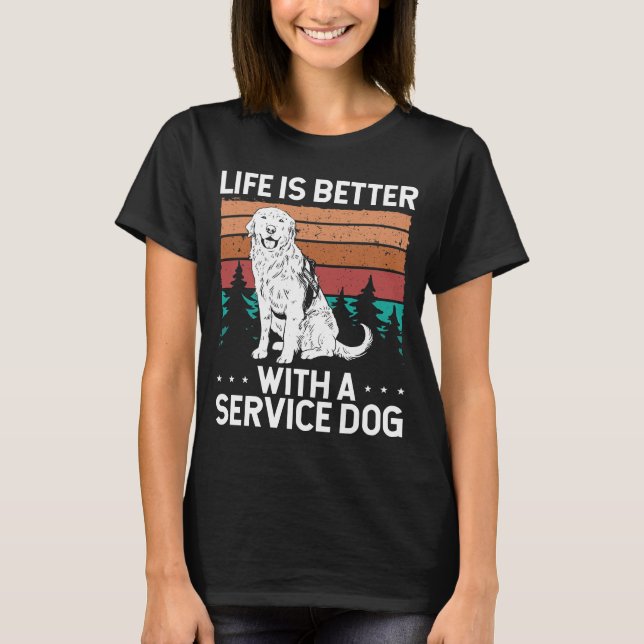Service Dog Patch Emotional Support Animal for Dog T-Shirt (Front)