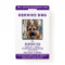 Service Dog Personalised Purple Photo ID Badge